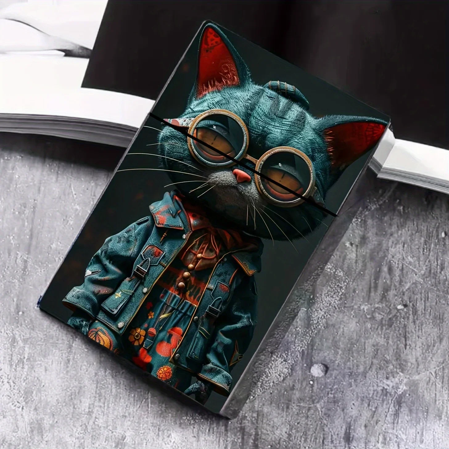 Chic Cartoon Cat , 84Mm, Flip-Top, No Battery Needed, Fashionable Accessory For Women And Men, Portable Storage Box