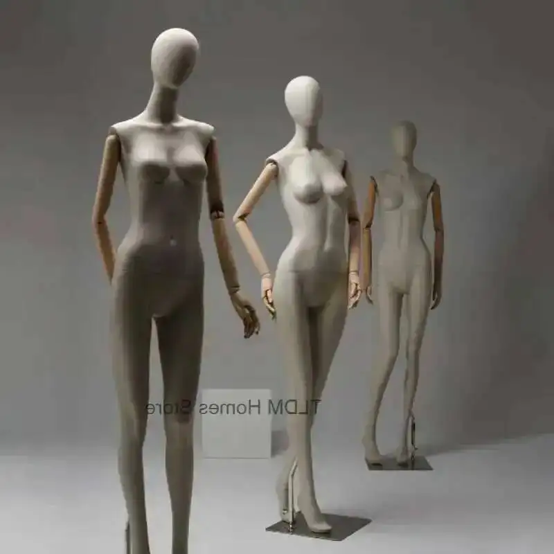

with Store Female Full Clothing Mannequin Stands Fabric Cover Display Body Model Clavicle High-end Window Body Mannequins t Hot