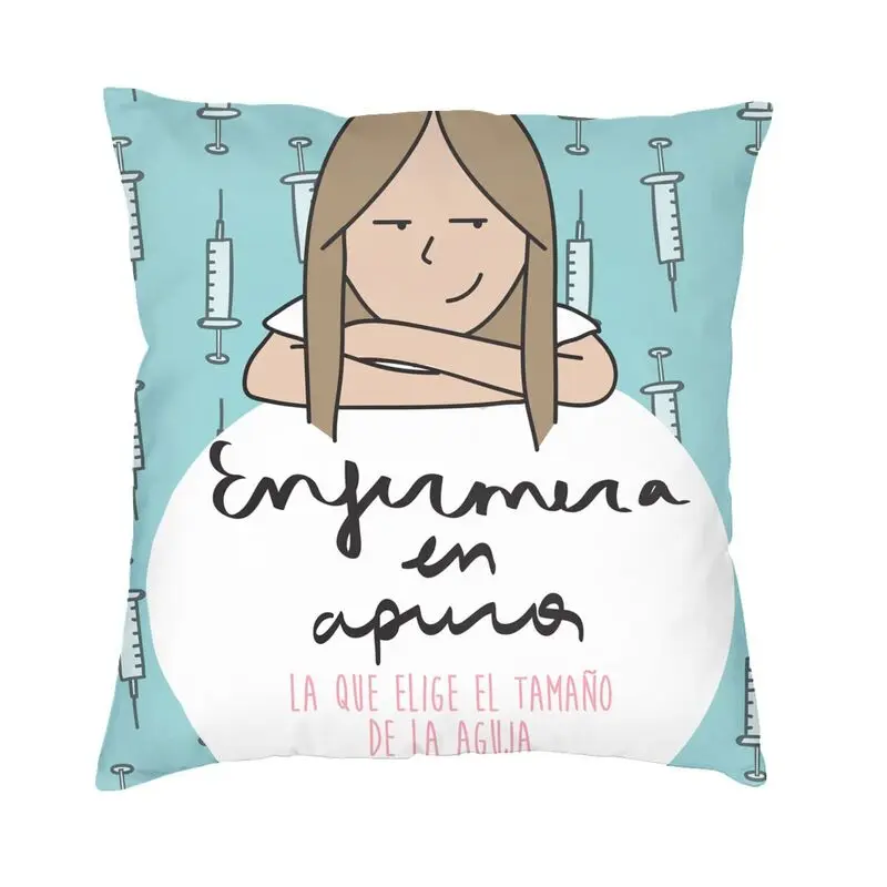 Enfermera En Apuros Doctor Nurse Medical Health Cushion Cover 40x40 Home Decorative Throw Pillow for Living Room Double Side