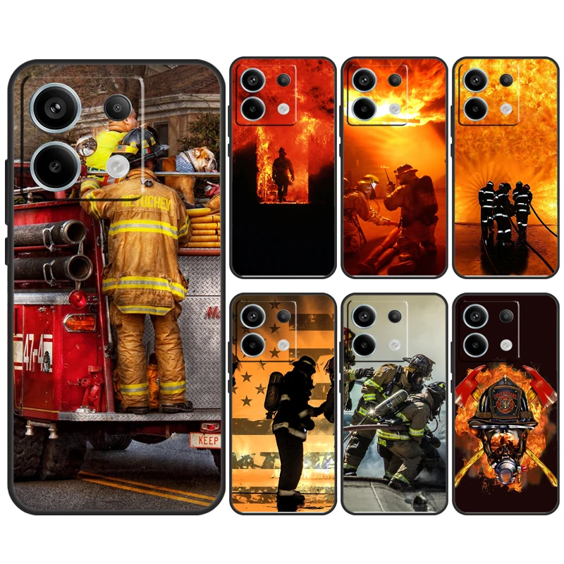 Firefighter Fire Fireman Case For Xiaomi Redmi Note 13 12 11 10 9 8 Pro 12S 11S 10S 9S 10A 9C 10C 12C 13C Back Cover