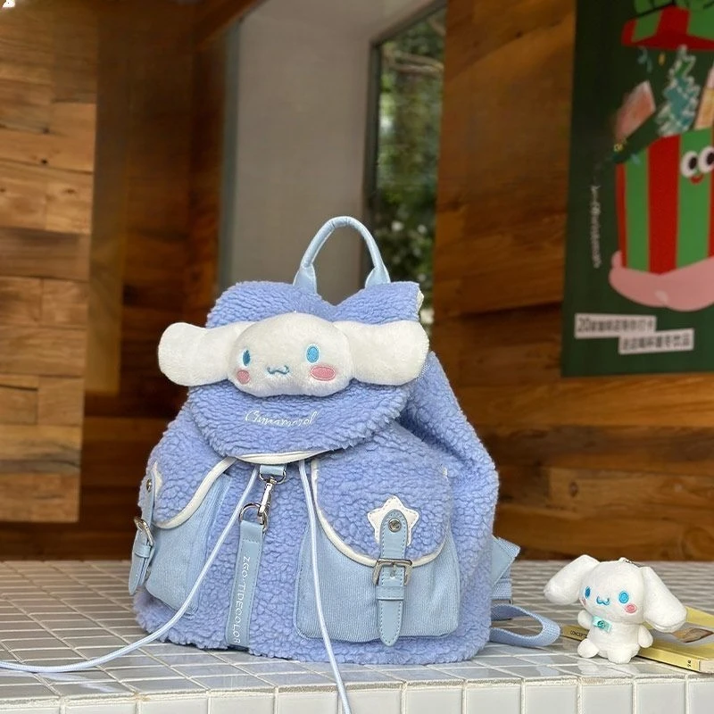 

Anime Cinnamoroll Hello Kitty Cute Plush Backpack High-Looking Large Capacity Lightweight Portable Female Gift Shoulder Bag