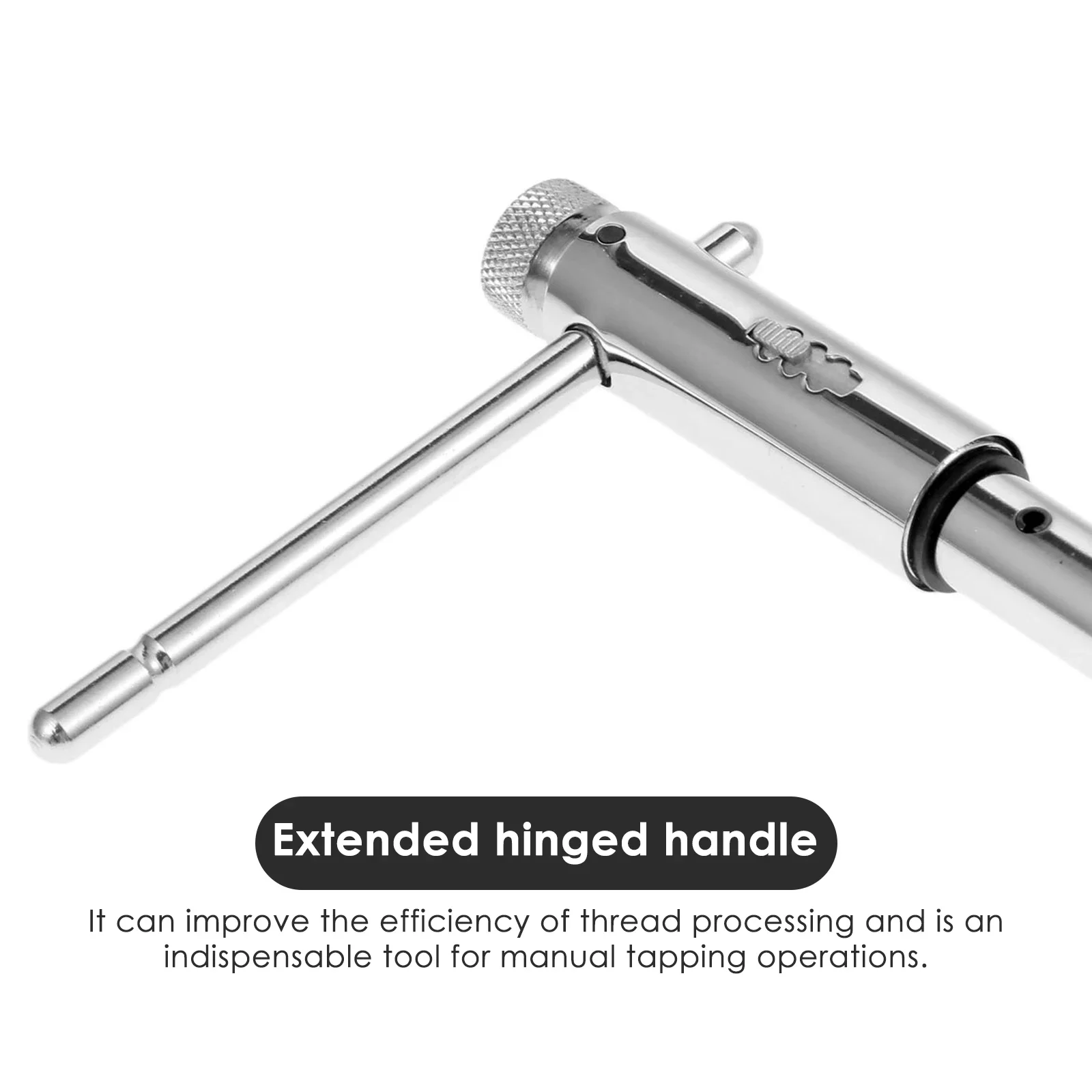 Long Size Adjustable T-Handle M5-M12 Reamer Screw Extractor Tap Wrench Holder Ratchet Insert Reverse