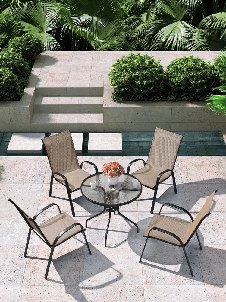 Outdoor leisure table and chair combination outdoor garden outdoor seating