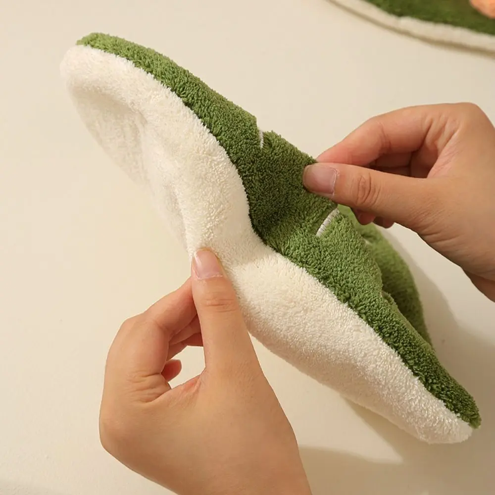 Soft Double-layer Leaf Style Hand Towel Absorbent Thickened Hanging Hand Cloth Speed Dry Handkerchief Rag for Kitchen Bathroom