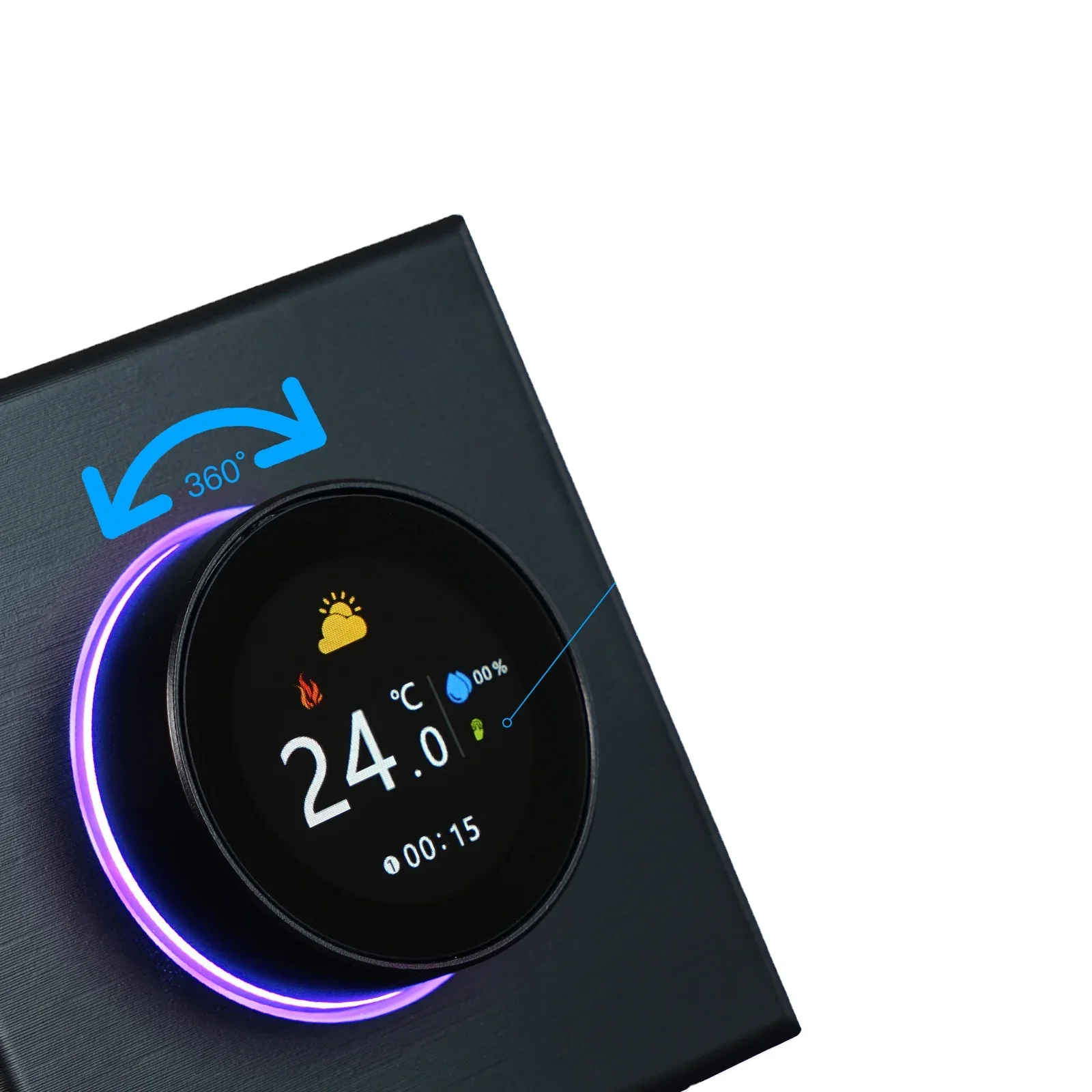 New WiFiThermostat Temperature Controller Tuya Smart for Room Apartment Hotel Office Aluminum Side Knob Alex and Google Home