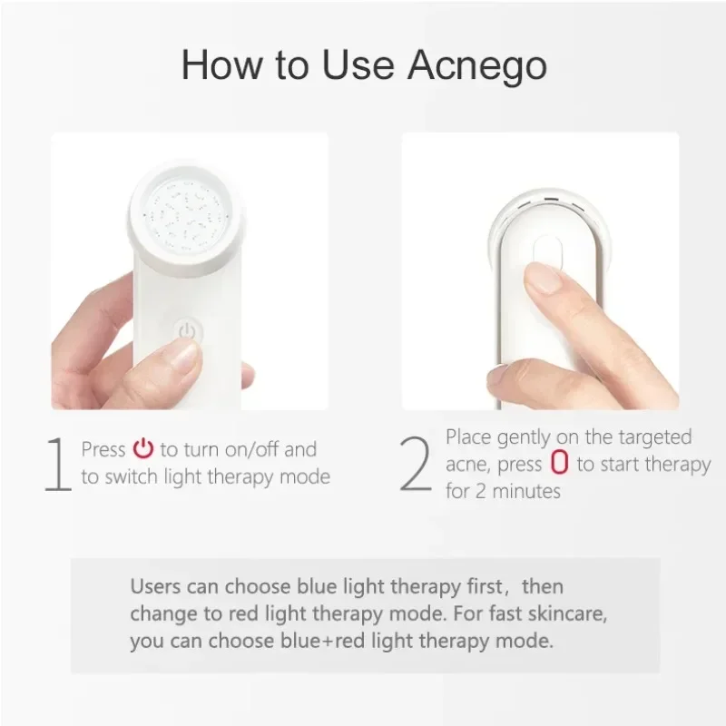 

NEW IN STOCK Handheld High Density Led Red Blue Light Therapy Devive Photodynamic Therapy for Ance Treatment Personal Care