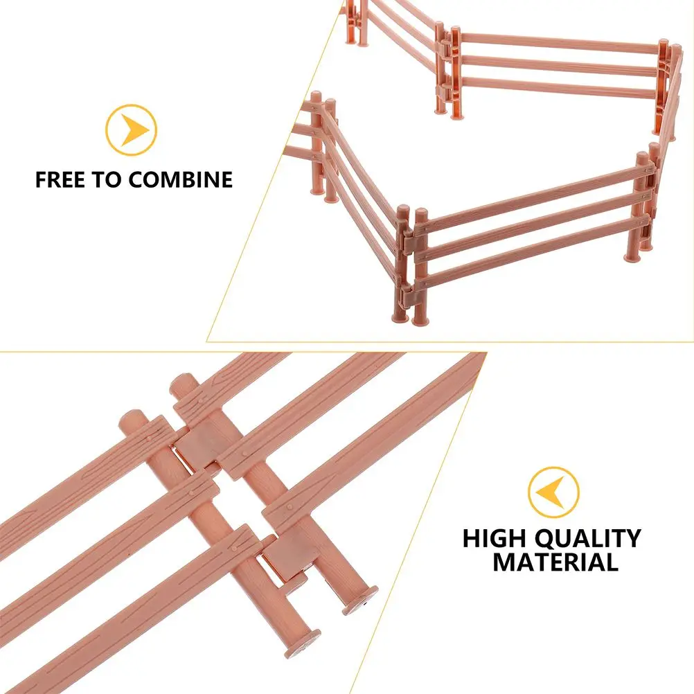 

30 Pcs Miniature Plastic Fence Panels Decorative Fencing Accessory Toy Farm Handmade Non Moisture Absorbent