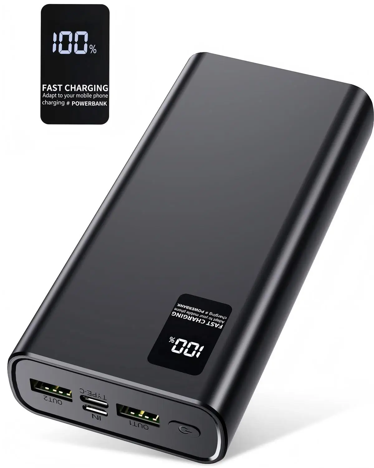 Hganus 24000mAh Power Bank 22.5W Ricarica rapida Powerbank USB C PD Qucik Carica Batteria esterna Caricatore portatile per iPhone 17