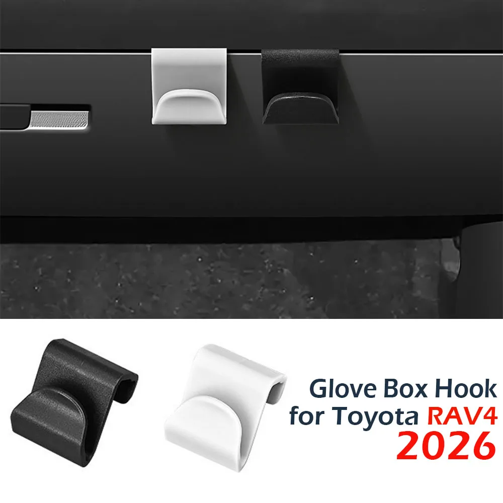 Car Passenger-Side Glove Box Hook For Toyota RAV4  2026 2027 Multi-Function Hidden Mini Storage Clips ABS Holder Accessories