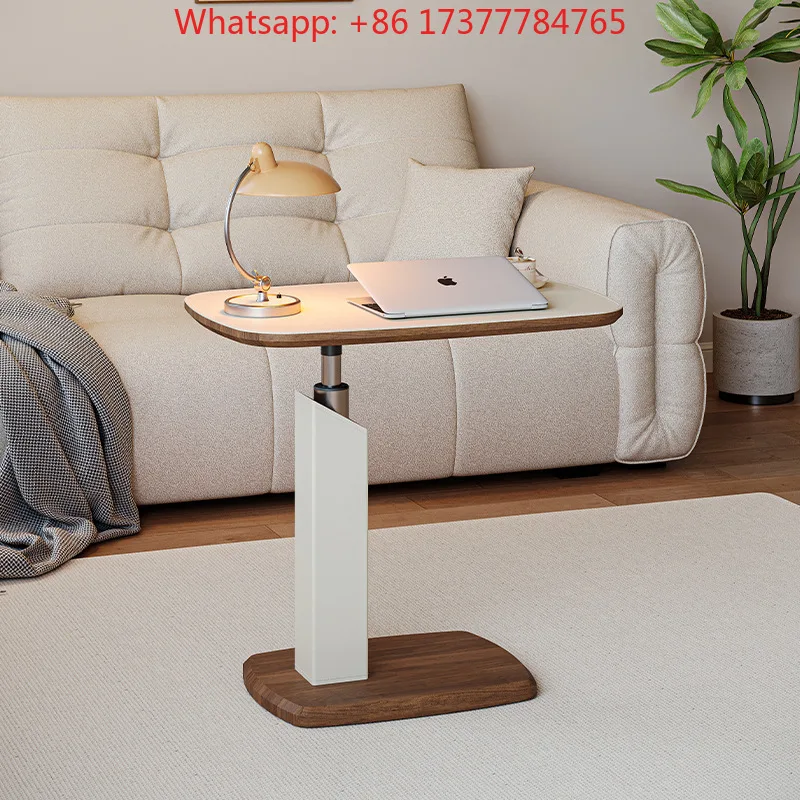 

Light Luxury Antique Side & Coffee Piece - Saddle Leather Lifting Design for Bedroom Bedside & Living Room