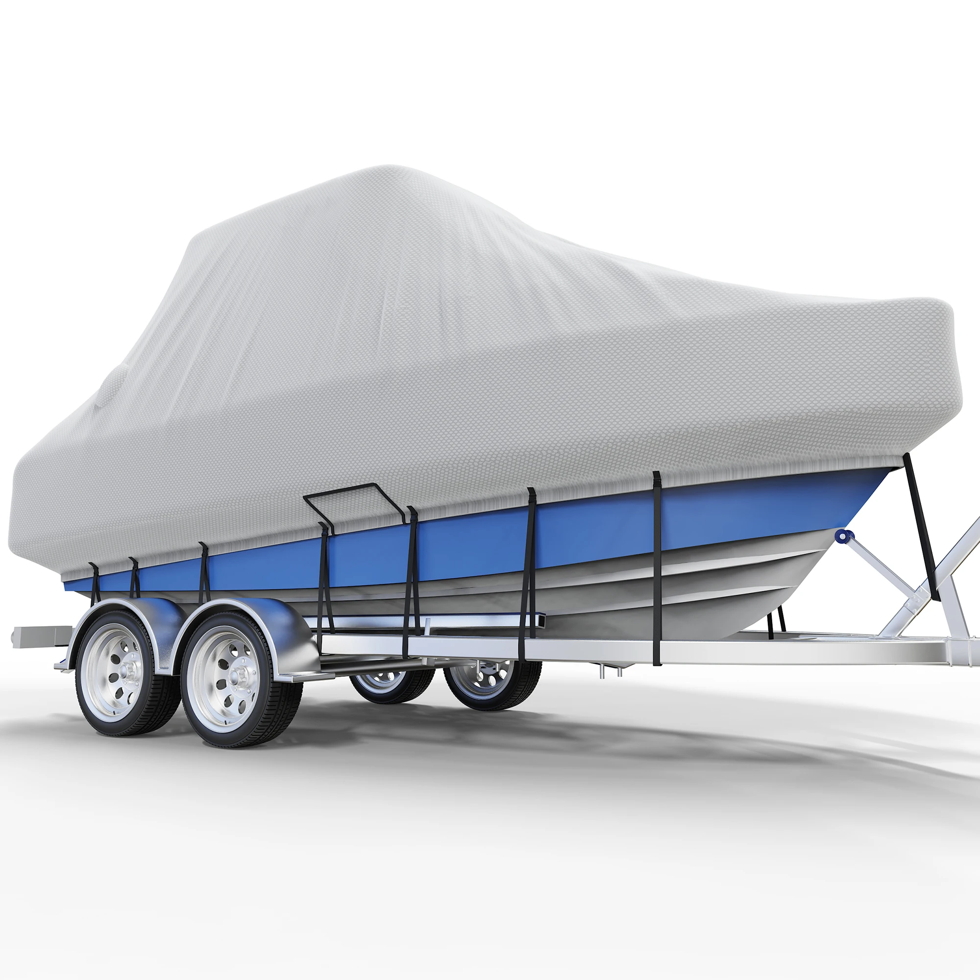 Hard/T-Top Boat Cover 16-32FT Weather Ripstop Trailerable 600D Heavy Duty Polyester with Air Vent Marine Accessories for Yacht