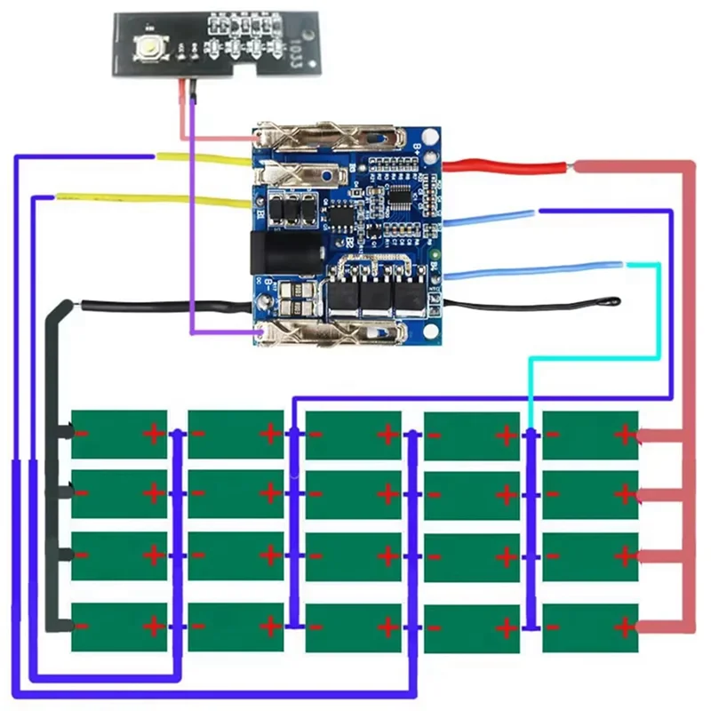 A26F-2X 20 حفرة 18650 بطارية حماية لوحة دوائر كهربائية PCB ل Lomvum Zhipu Hongsong Jingmi ل 18 فولت