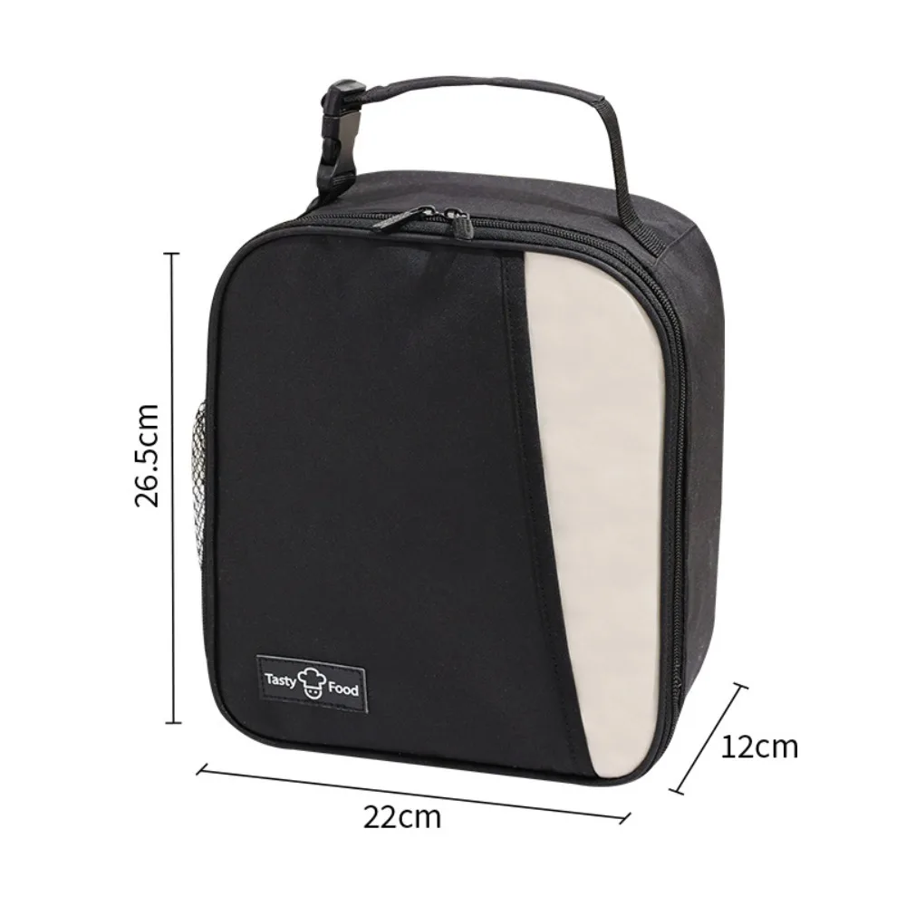 Portable Vertical Meal Bag Thermal Bag Outdoor Picnic Travel Cooler Warm Box Storage Bag Student Lunch Bag Breakfast Organizer