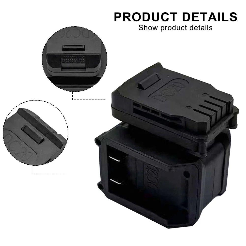For Heavy-duty Tasks 20V Battery Adapter Improve Performance Efficiency Tools Dual Battery Capability Plastic Construction