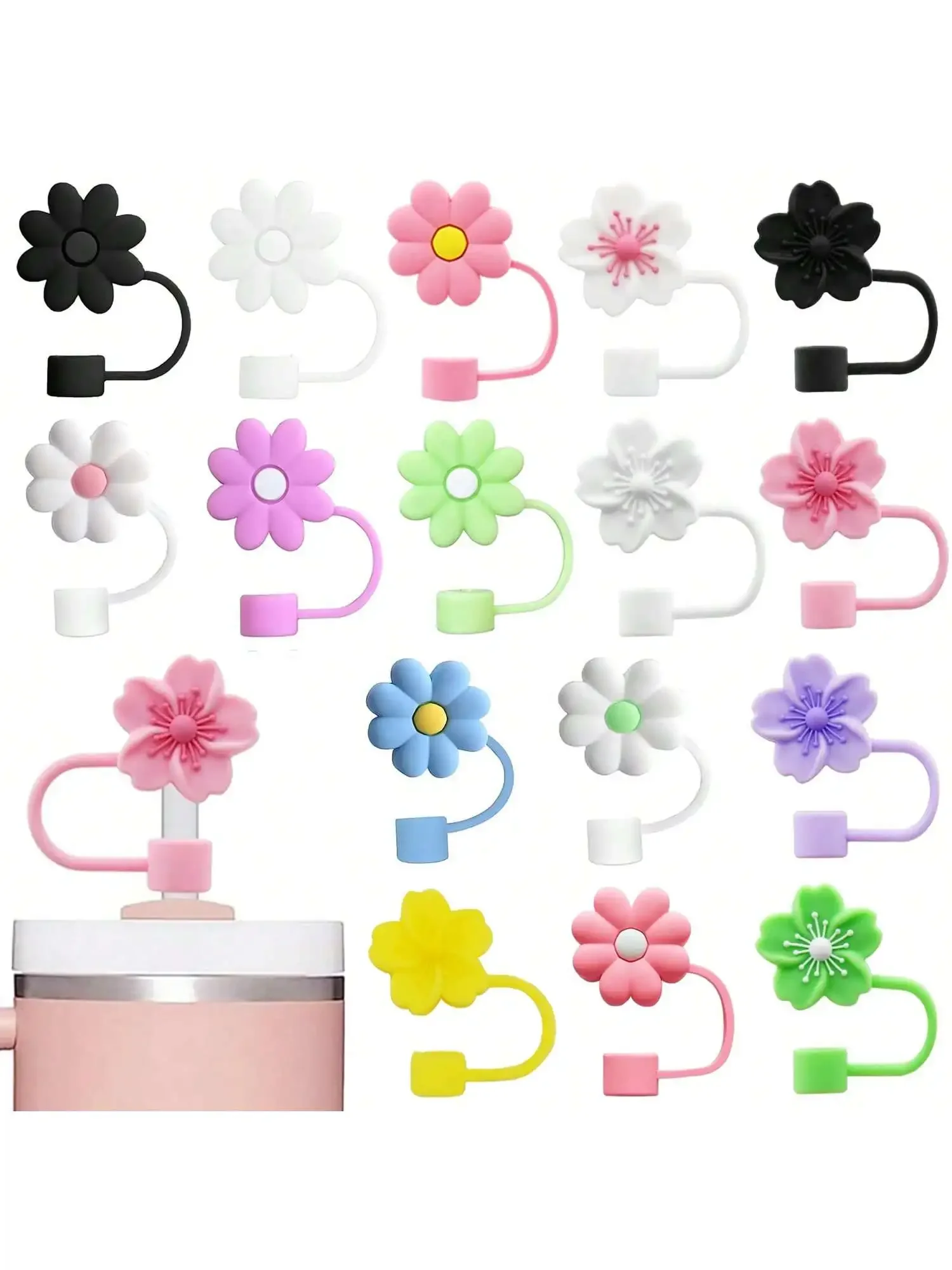 غطاء من القش لكأس ستانلي ، غطاء علوي سيليكون ، متوافق مع 30 و 40 أونصة كوب بمقبض ، مقاوم للأتربة قابل لإعادة الاستخدام ، 10: 1 #1