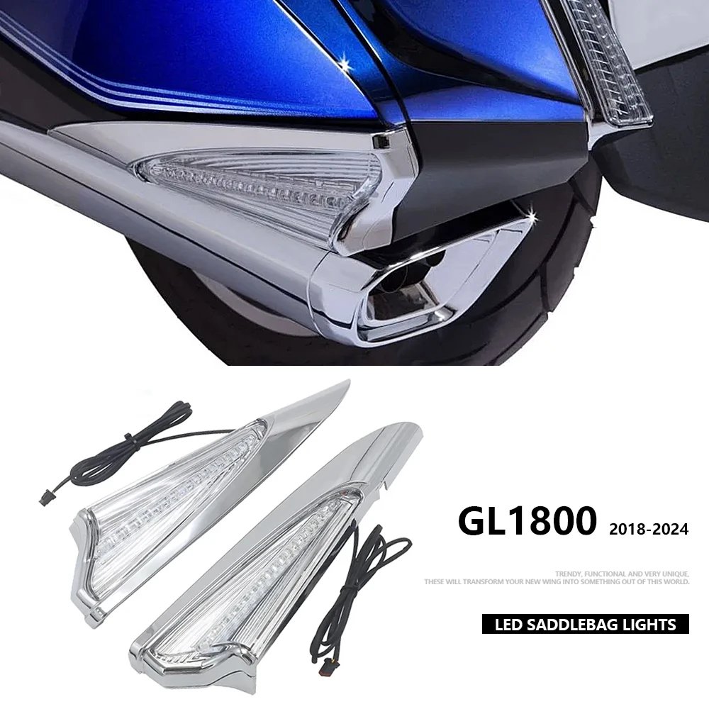 

Motorcycle NEW GL1800 Saddlebag Accent Swoop LED Light Case For Honda Goldwing GL 1800 F6B 2018-2024 2023 2022 Saddlebag Lights