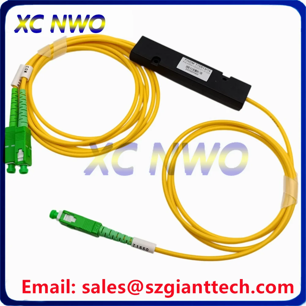 2Pcs FWDM Fiber Module,FC/APC 1x2 3-Port CATV Filter-based WDM 2mm 1M 1*2 1490/1310/1550nm FWDM Multiplexer Module With FC/APC