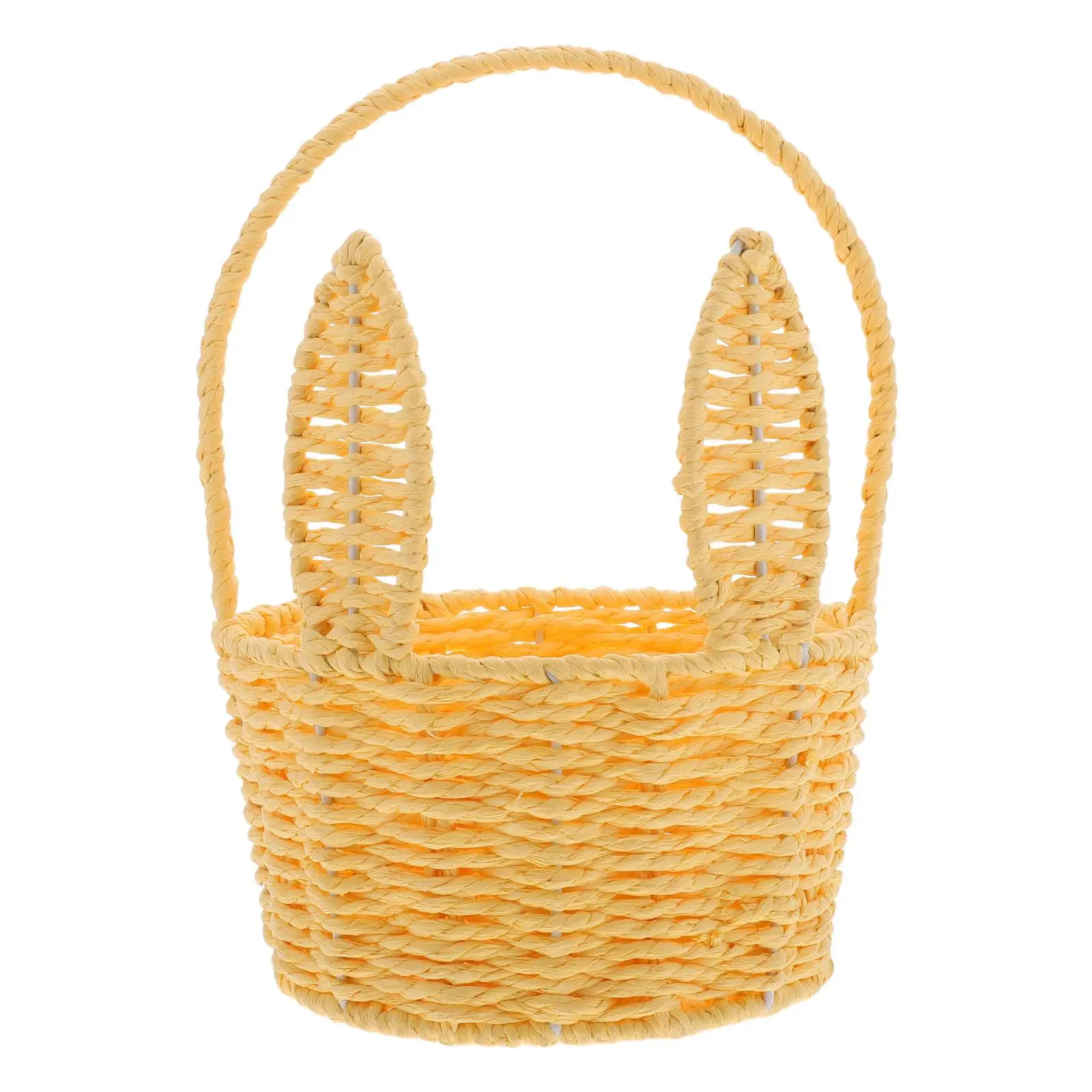 

Woven Flower Dish H Picnic Mini Wicker Child Easter Bunny Rope Storage Solution Rope Easter Basket H crafted Safe