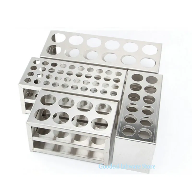 1pcs Lab Stainless Steel Colorimetric Tube Rack Centrifuge Tube Rack Test Tube Holder school experiment Multifunctional Support