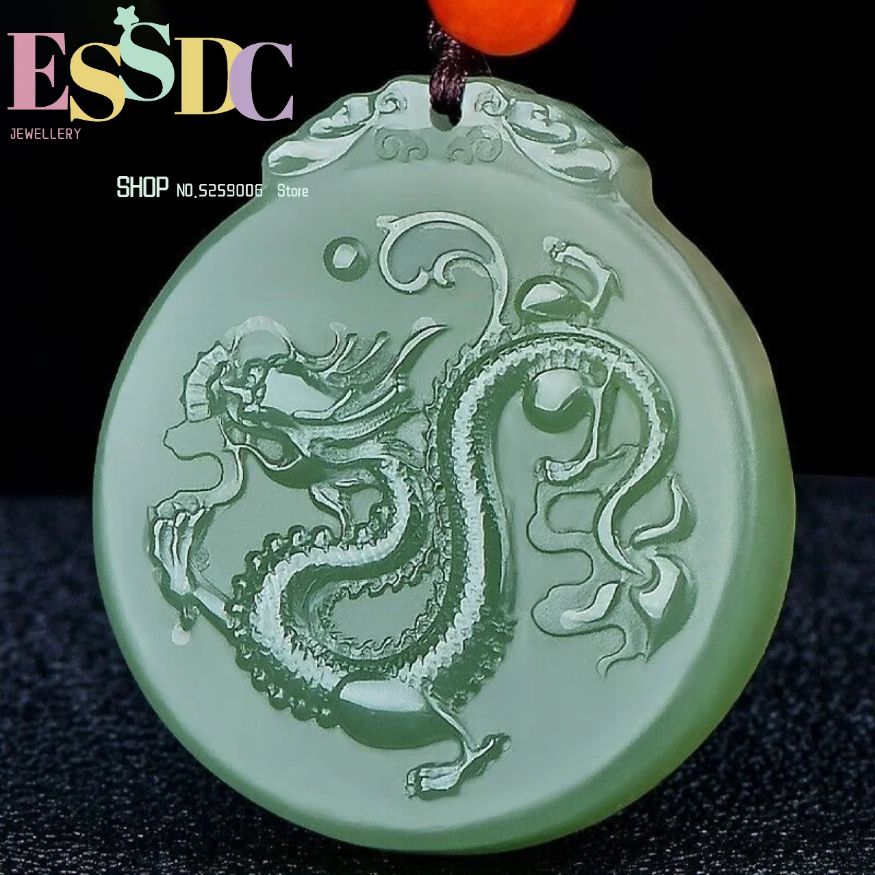 Light Green Natural Jade Dragon Phoenix Pendant Necklace Real Jewellery Carved Gemstone Fashion Charm Amulet Gifts for Women Men