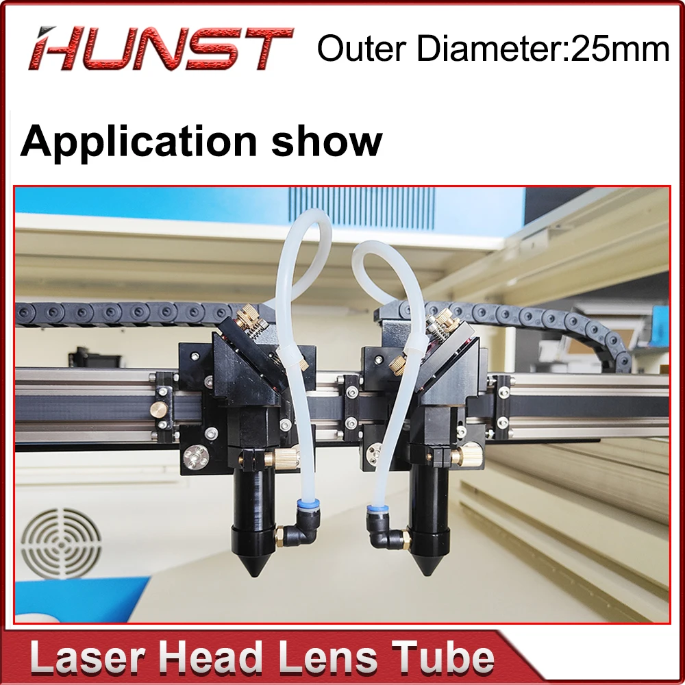 HUNST CO2 Laser Head Lens Tube Air Nozzle For Laser Output Lens Diameter 20mm Focal Length 50.8/63.5mm Engraving Cutting Machine