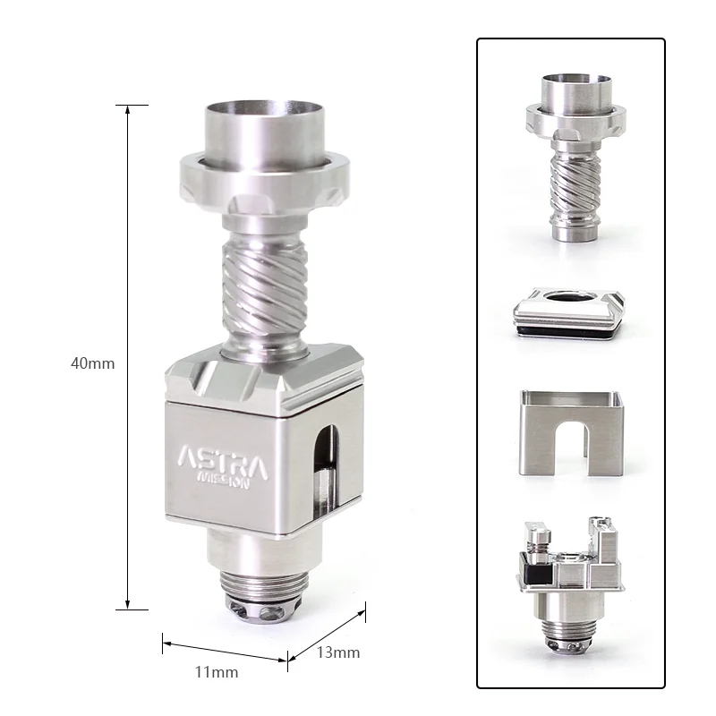 جسر SXK MISSION XV Astra RBA للبليت / Boro Mod - فضي، 316SS، 5 قطع دبوس هوائي