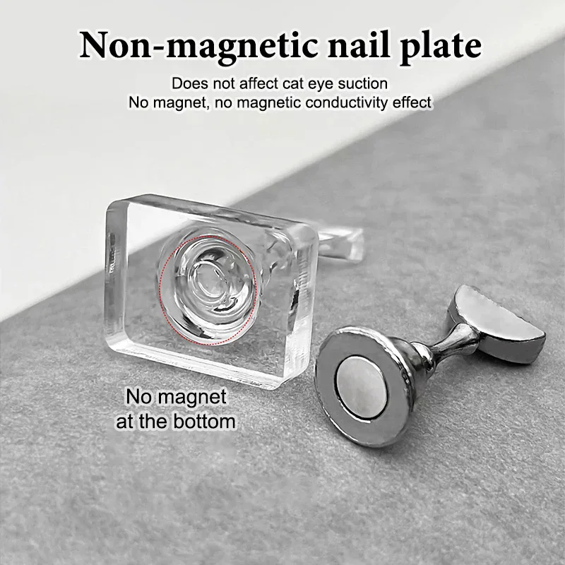 Nail Stand Non-Magnetic False Nail Tips Holder For Cat Eye Gel Press On Nails Display Rack Acrylic Nail Painting 1/5/10 Grids