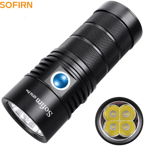 Sofirn Powerful SP36 Pro 8000lm  LED Flashlight  4*SST40 USB C Rechargeable 18650 Torch