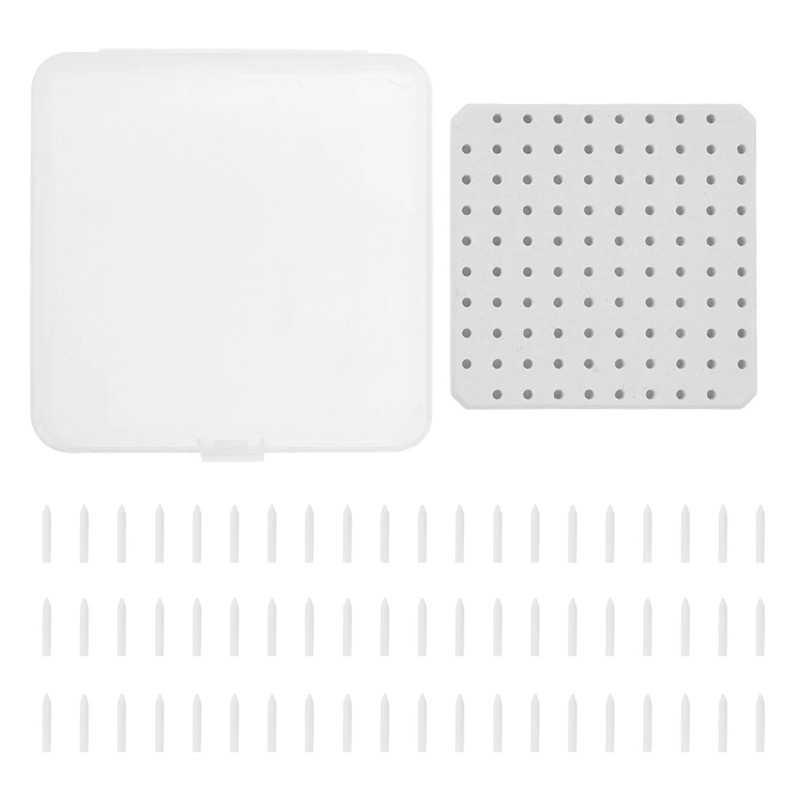 1Set Pottery Kiln Support Tools High Temperature Resistant Multi-Hole Ceramic Refractory Support Pad Kiln Nails for Ceramic