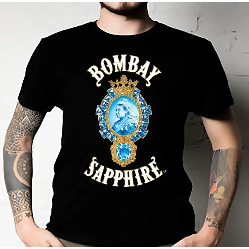 Bombay Sapphire Gin blanco clásico Ê camiseta cerveza todas las tallas