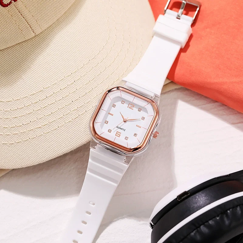 Candy Color Silicone women Watches outdoor Square dial Sports wristwatches simple casual Couple Quartz Watch relogio feminino