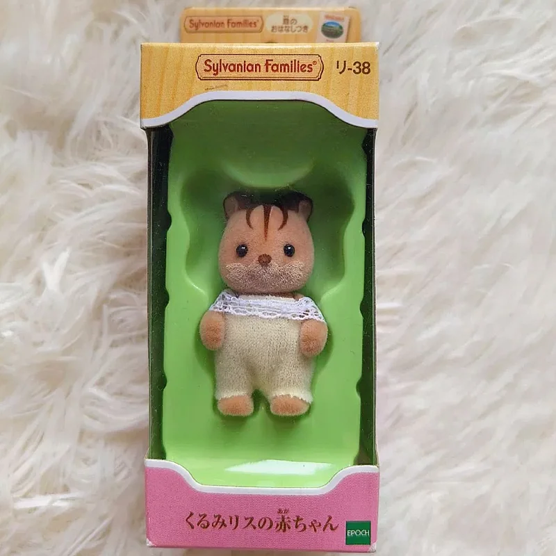 Original Sylvanian Families Anime Figure Mini Baby Series Walnut Squirrel Model Pendant Kids Toy Room Ornament Birthday Gifts