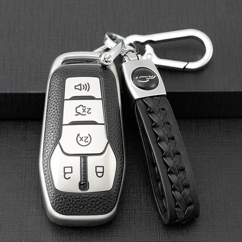 For Ford F150 Fusion Explorer Mustang Lincoln MKZ MKC 2017 Ford Explorer 5Buttons TPU Car Key Case Cover Holder Shell Fob Holder