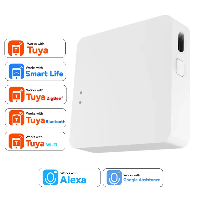 Multi Mode ZigBee Bluetooth Gateway Hub for Tuya Wireless Smart Home Appliances Remote Controller Bridge Alexa Google Home Voice