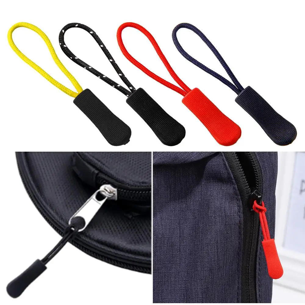 10/20pcs 9 colors Suitcase Tent Backpack Travel Clothing Ends Lock Zips Zip Puller Replacement Cord Rope Pullers Zipper Pull