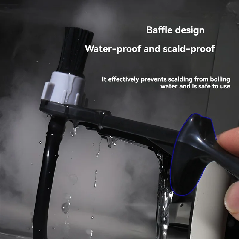 ABGP-Spazzola per pulizia a vapore per macchina da caffè espresso Testa di erogazione per rimuovere grasso e Dir antiscottatura staccabile