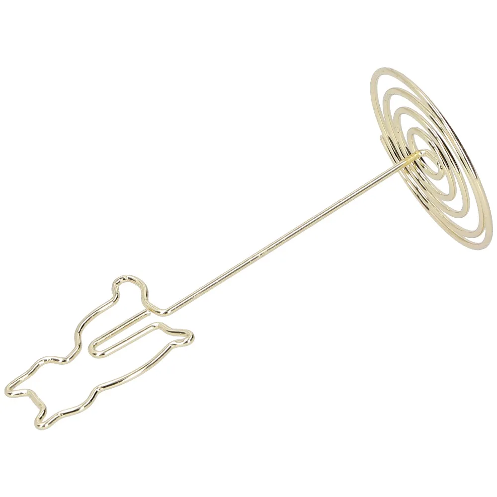10Pcs Cat Shape Cat Photo Table Clip Electroplating Metal Gold Iron Wire Table Clip Decorative Multi-Purpose Metal Desktop Clip