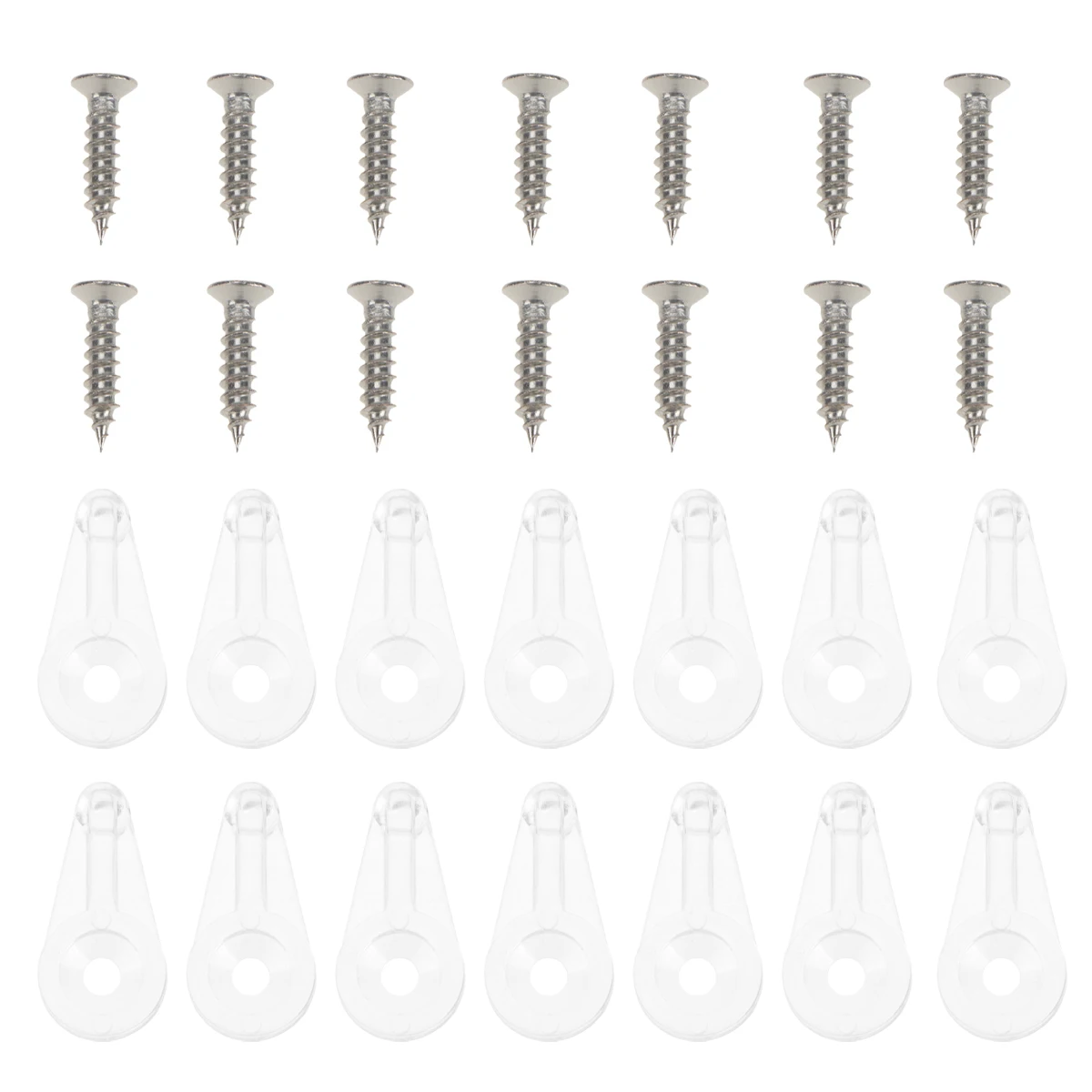 

30 Pcs Glass Fixing Clips Mirror Wardrobe Cabinets Bookcase Durable Plastic Smooth Surface Large Quantities Hardware