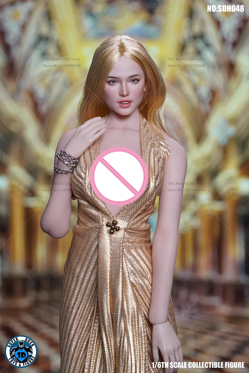 SUPER DUCK SDH048 A/B/C 1/6 Scale Western Female Celebrities Head Sculpt For 12-inch Dolls Action Figure Soldier Toys In Stock