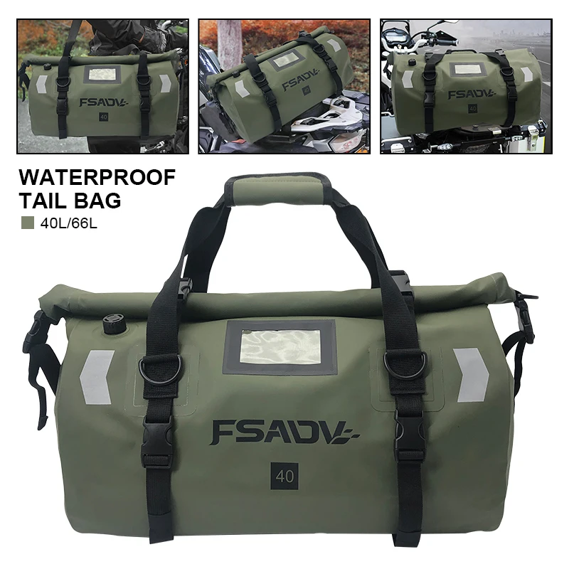 

DL650 DL1000 Motorcycle Waterproof Tail Bag Travel Outdoor Dry Luggage Roll Pack Bag Fit For Suzuki V-Strom DL250 DL1050 DL 650