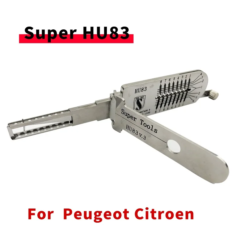 New Stely HU83 Lishi 2in1 Decoder Super Tools For Peugeot Citroen  Lock Pick Tool Locksmtihs tool