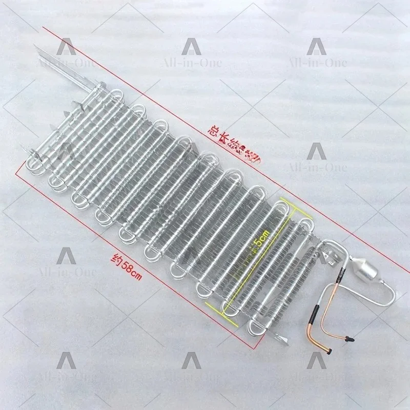 Refrigerator evaporator & condenser parts with fins and heater for household fridges