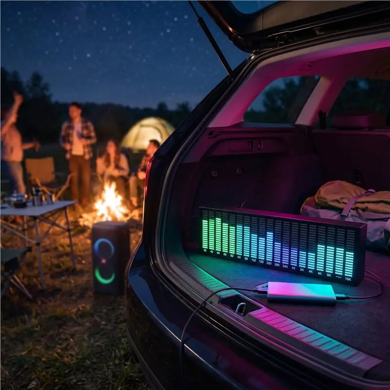 A93PHOT! Sound Control LED Light Music Rhythm Voice-Activated Ambient Car Pickup Lamp