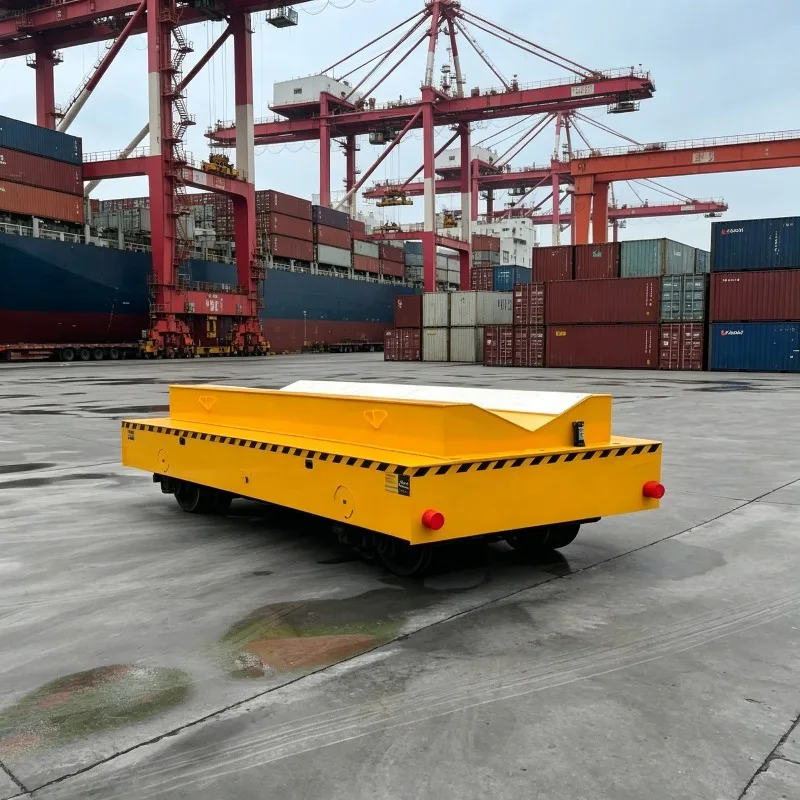 Wireless Remote Control AGV Trackless Electric Transfer Cart Motorized Battery Powered Material Handling Trolley for Warehouse