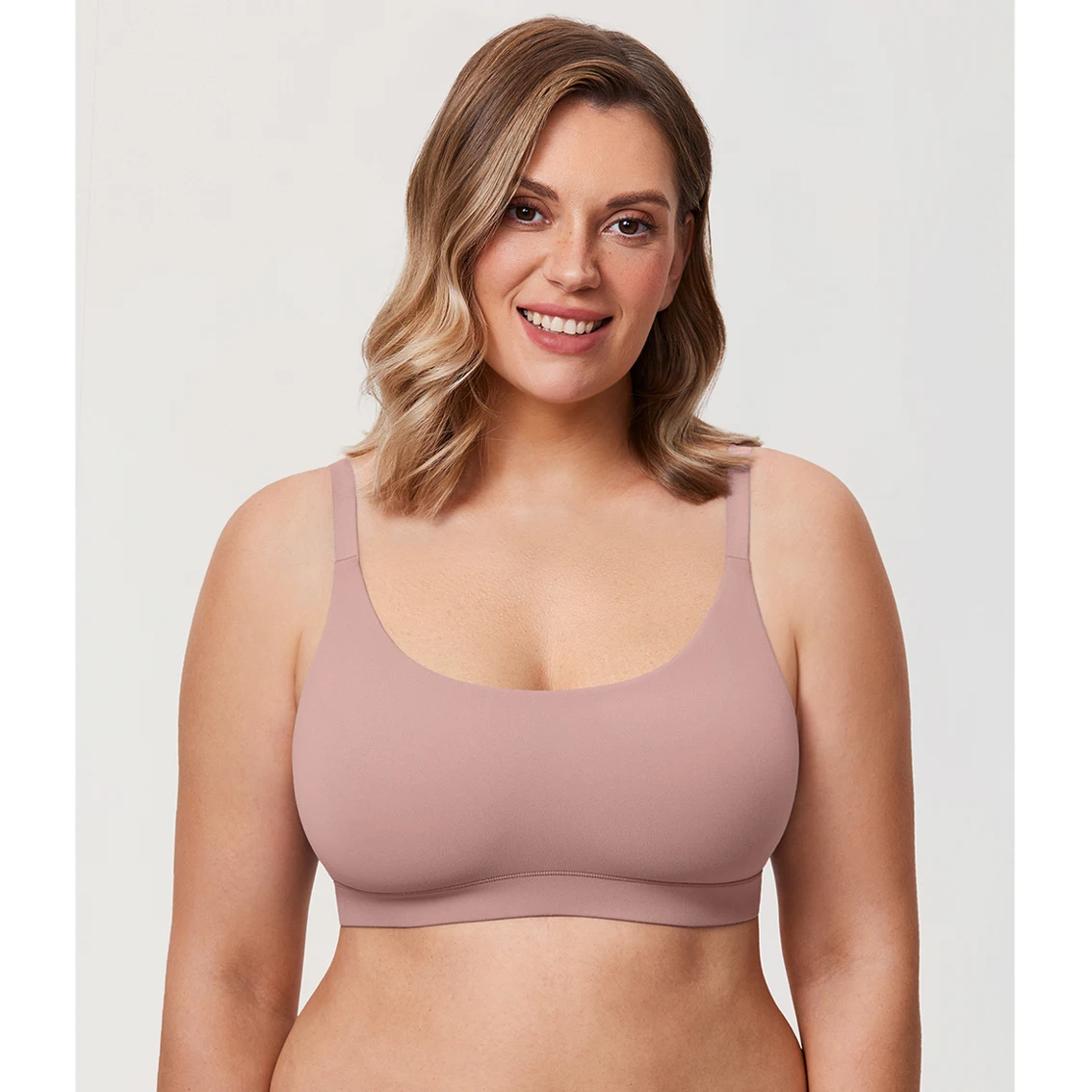 Cloudsfit Plus Size  Bra Seamless Plus Size Full Coverage Tshirt Unlined Comfort Bras for women No Underwire Smooth S- XXL