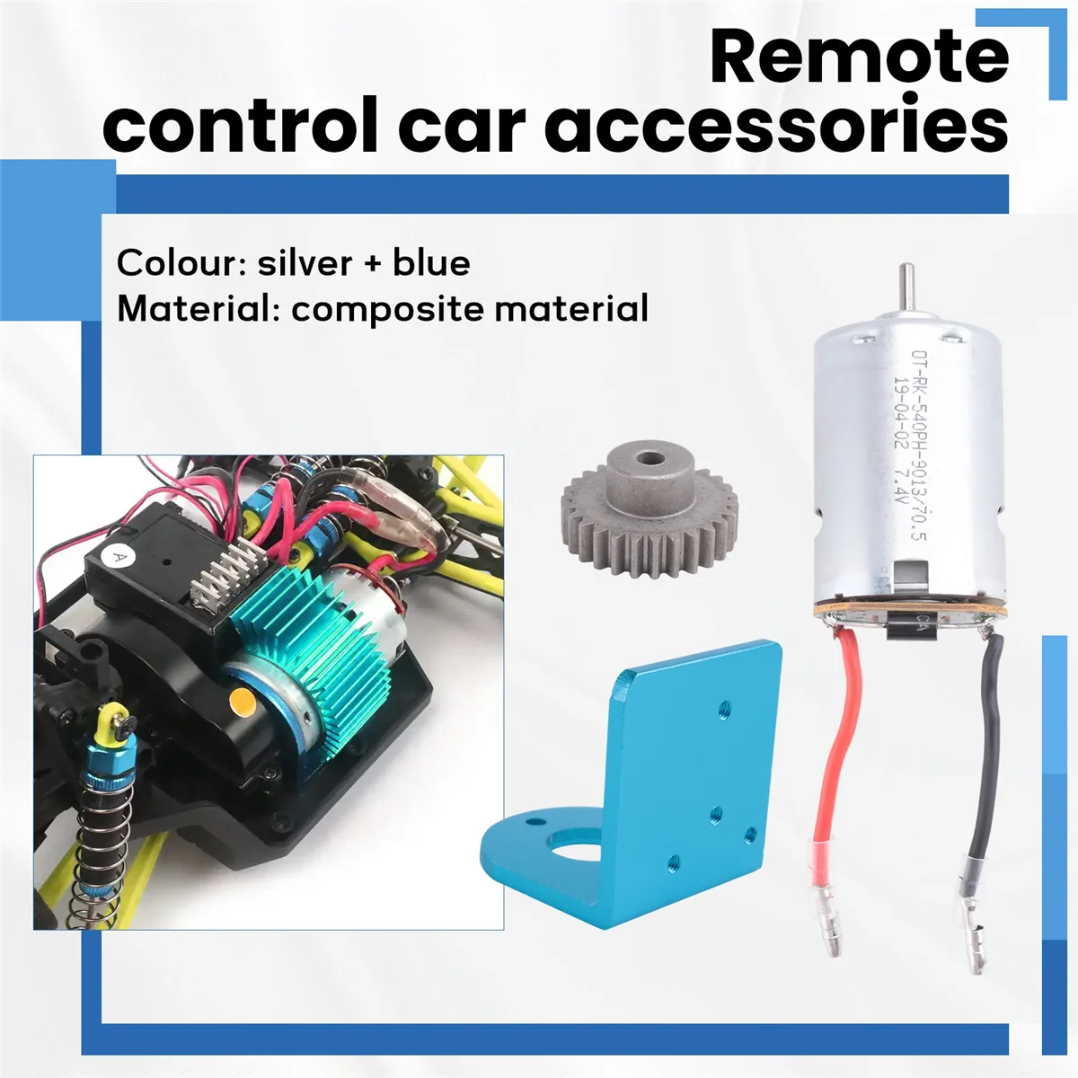 

540 Brushed Motor with Base for Wltoys A959B A979-B K929-B 1/18 RC-ABMW