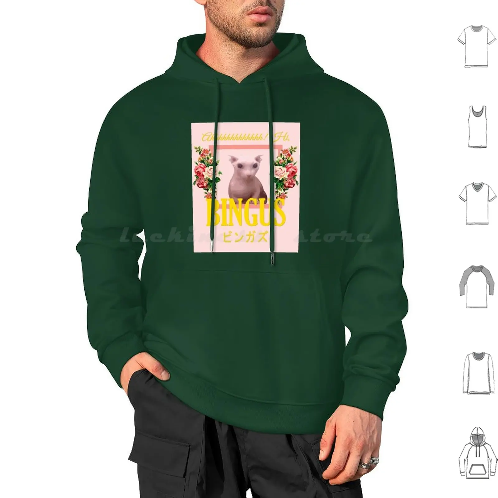 Bingus Floral On Pink Hoodies Long Sleeve Bingus Meme Bingus Meme Bingus Cat Meme Cat Bingus Cat Floral Aesthetic