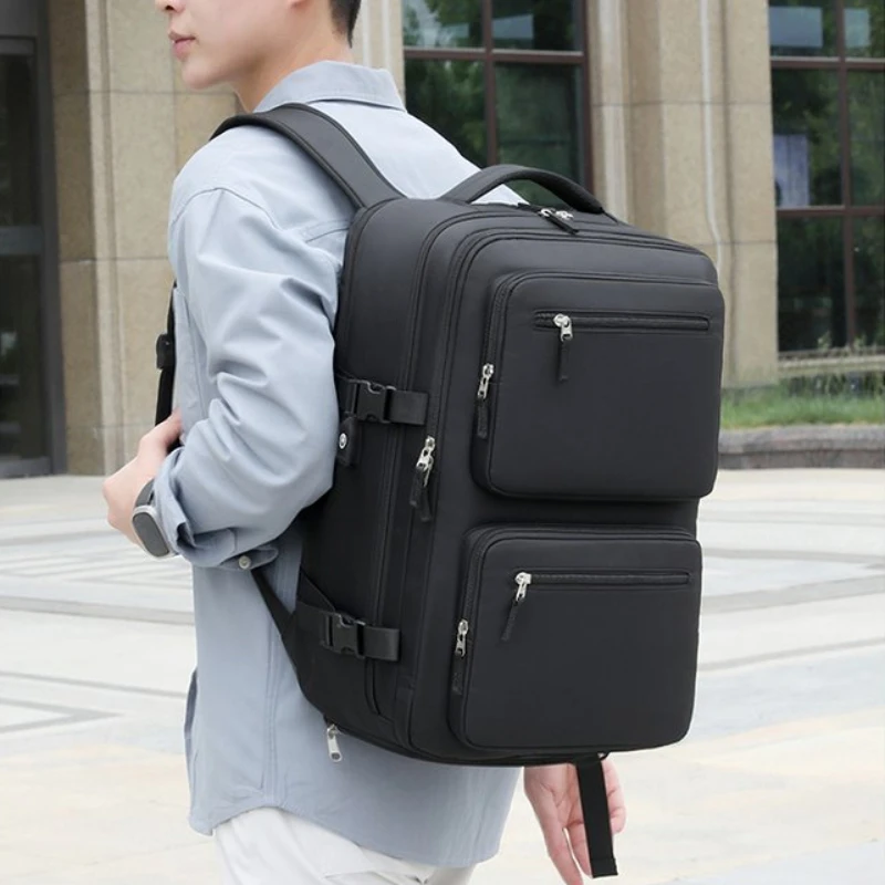 حقيبة ظهر كبيرة للسفر قابلة للتوسيع للنساء والرجال متعددة الوظائف حقيبة ظهر للطائرة
