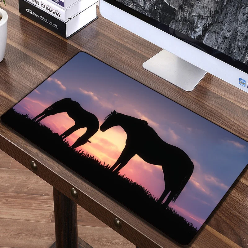 

Horse Animals Mouse Pad 80x40 XXL Waterproof Non-slip Desk Mat for Office Hoom Art Mousepad Gaming Accessories Pc Cushion Carpet