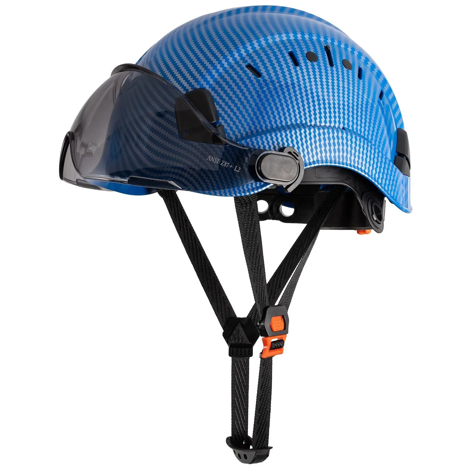 Genuine Loebuck Carbon Fiber Outdoor Construction Helmet, Worksite Crash Hat Climbing Protective Gear